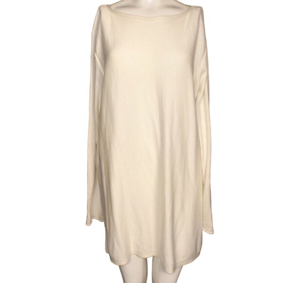 J.JILL Cotton Sweater, XL, Winter white, Long sleeve, Pullover, Crew neck, Ecru - Picture 7 of 10